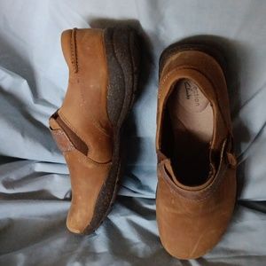 CLARKS leather slip on